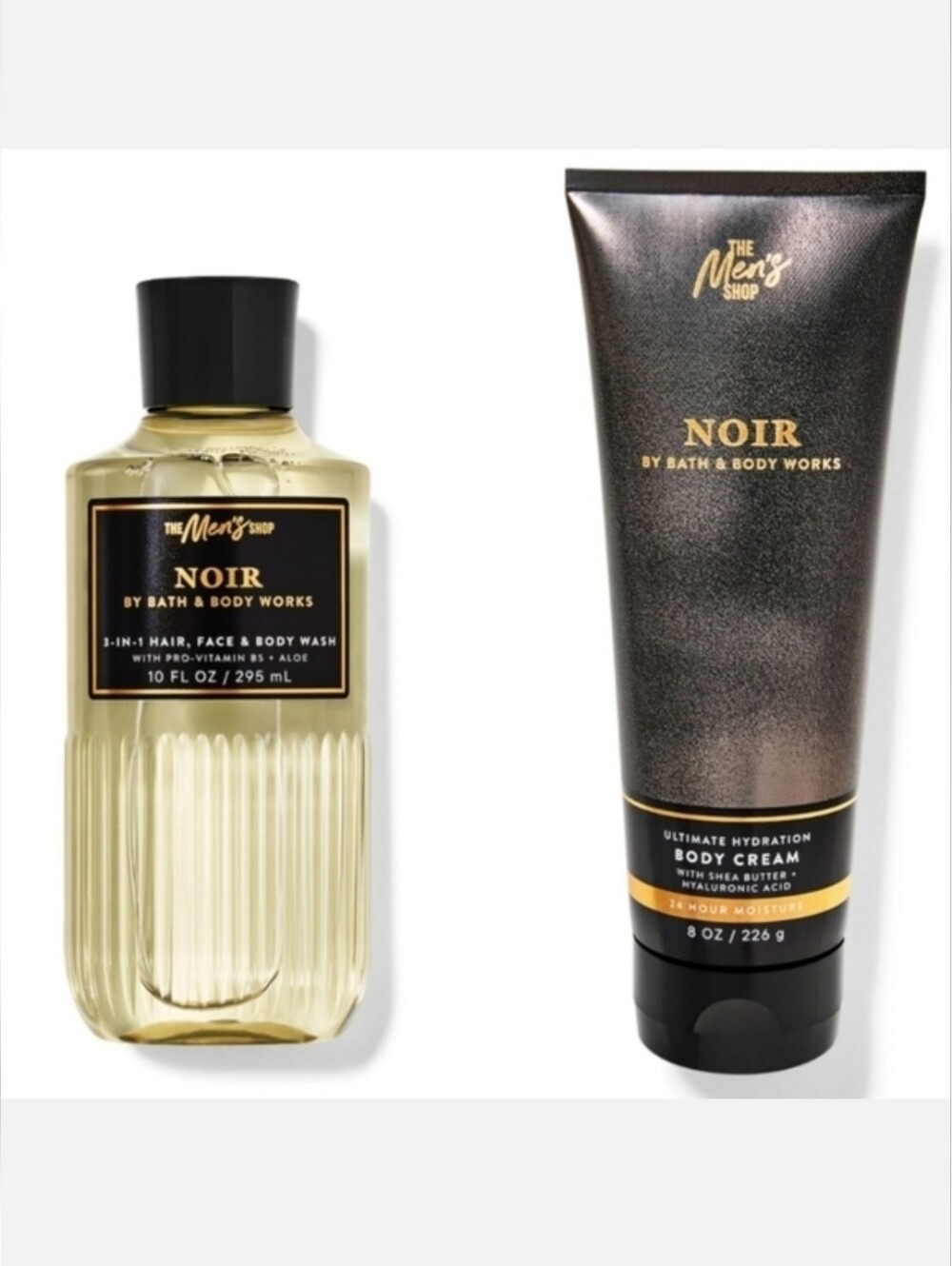Bath & Body Works NOIR Body Cream and Hair, Face & Body Wash Bundle FULL SIZE